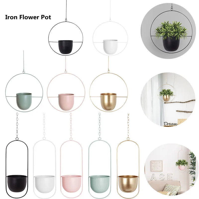 Подвесная металлическая железная цепочка в скандинавском стиле для цветочных