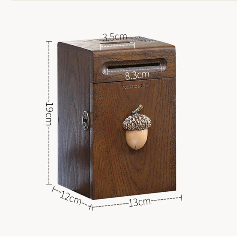 Американская Копилка в стиле ретро из массива дерева ручной работы Детская