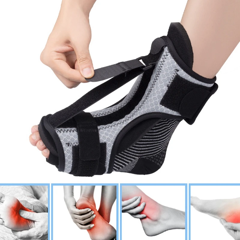 

Plantar Fasciitis Night Splint Foot Drop Orthotic Brace for Plantar Fasciitis Splint with Socks & Foot Massage Ball