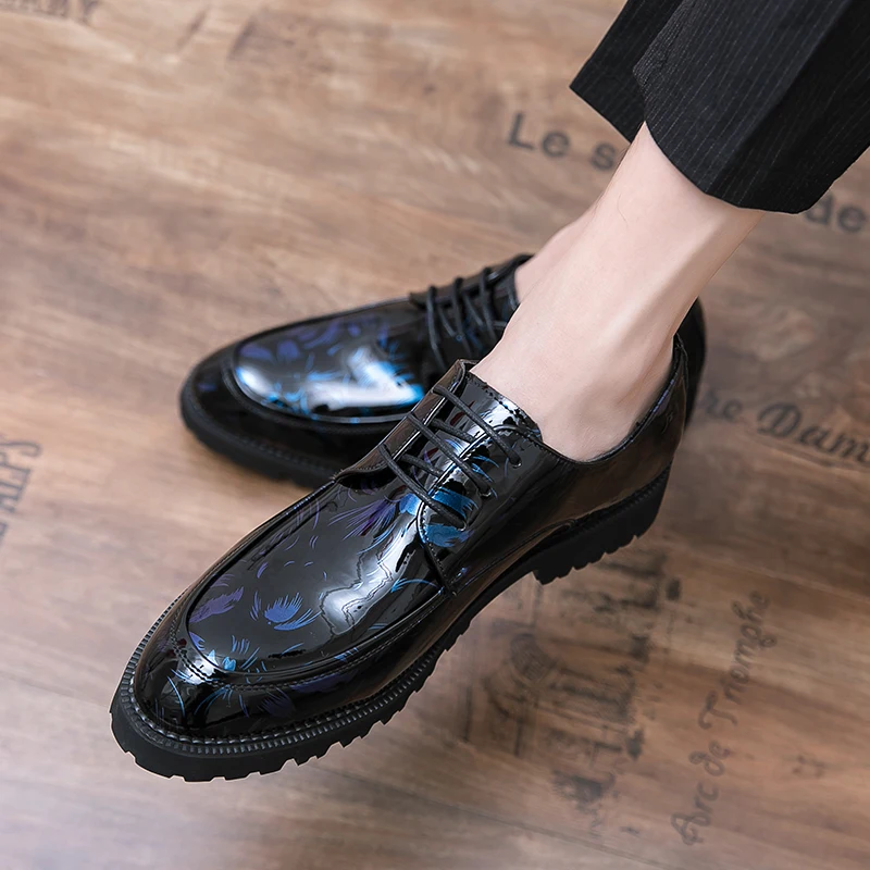 

Shoes men's original loafers elegant men's shoes Oxford patent leather black men's shoes casual luxury zapatillas hombre обувь44