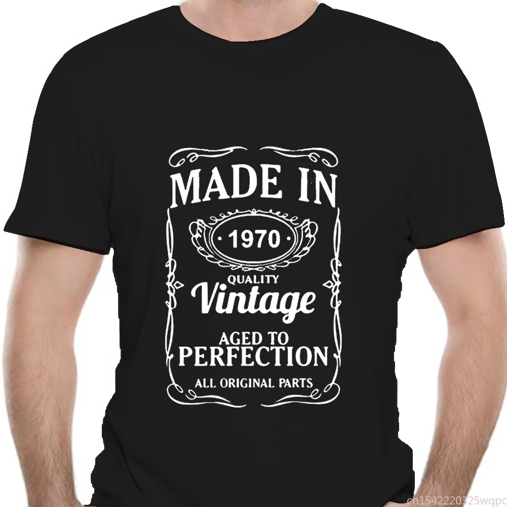 

Funny New 50th Birthday Vintage 1970 50 Years Old T Shirt Men Cotton Short Sleeve T-shirt