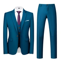 jacketvestpants 2021 slim male blazer wedding groom tuxedos men suit mens suits three piece jacket pants vest fast delivery