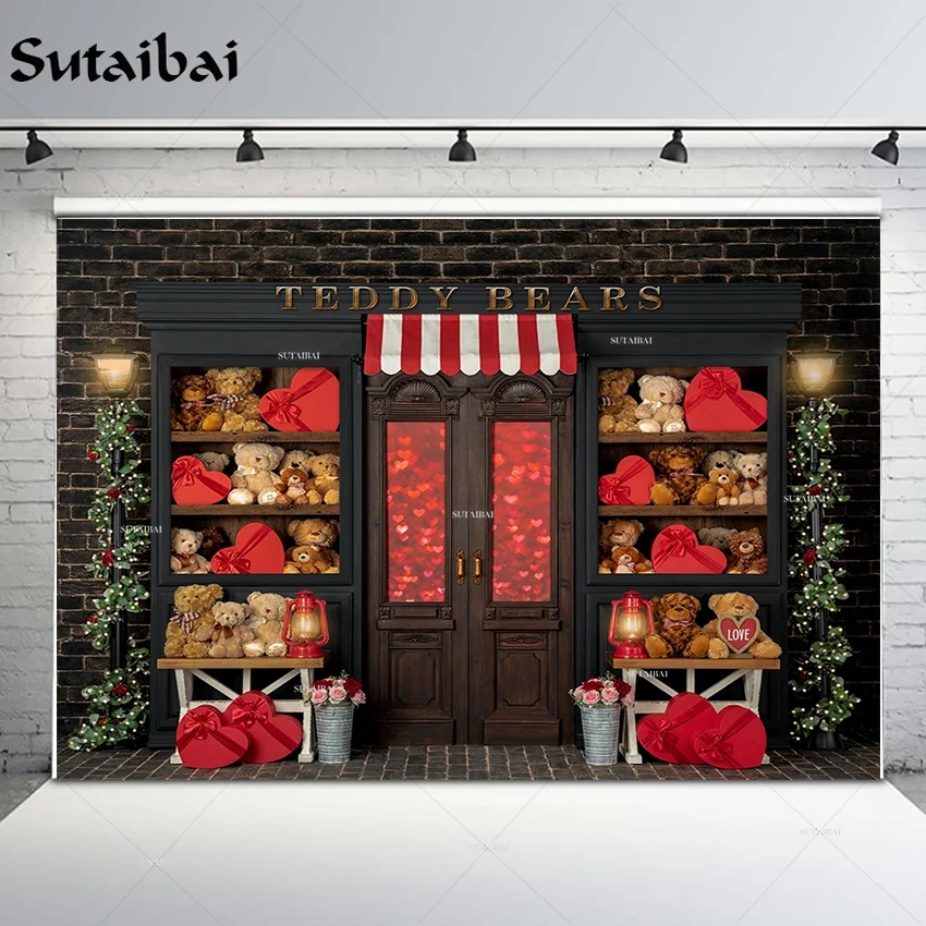 Фотография магазина на День святого Валентина фотография дневной медведь Роза