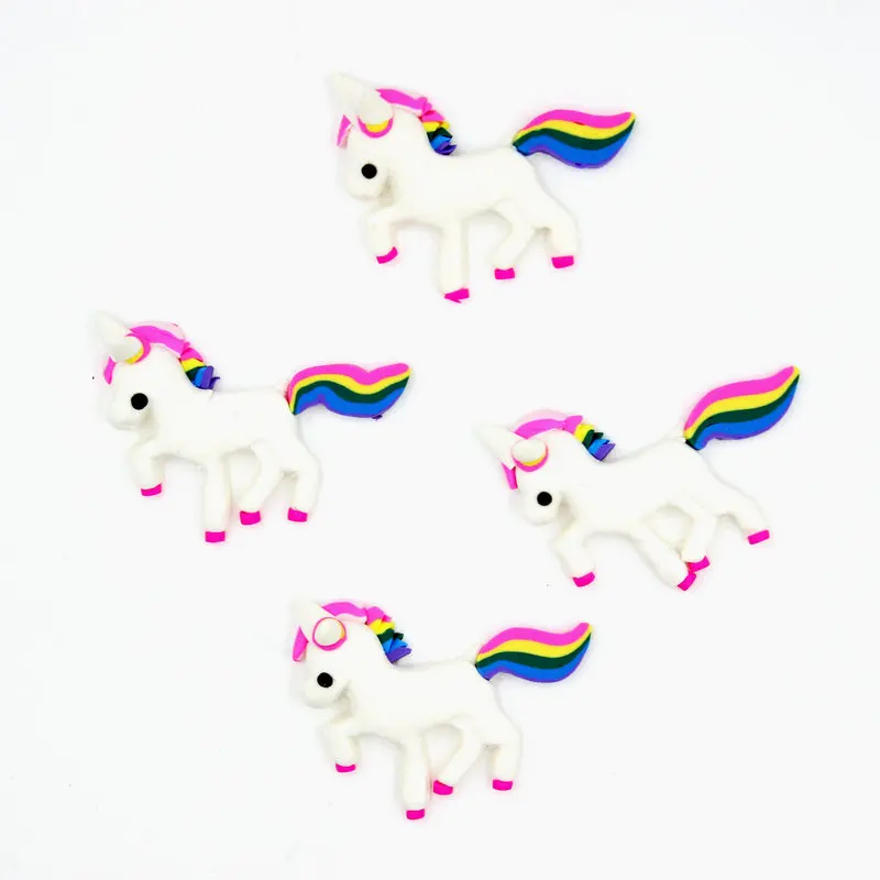 20 шт. ручной работы радужные единороги из полимерной глины шармы единорог с