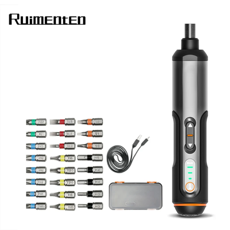 

Mini Electrical Screwdriver Set Handle With 26pcs Set Drill Smart Cordless 4V Electric Screwdrivers USB RechargeablePower Tools
