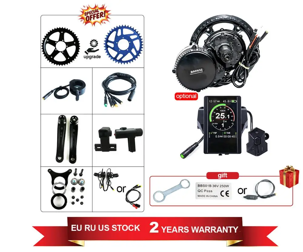 Лидер продаж Двигатель Коленчатого Вала 48V500W BBS02B 8fun/Bafang Mid 790/C961/C965/500C/750C/850C/DPC18