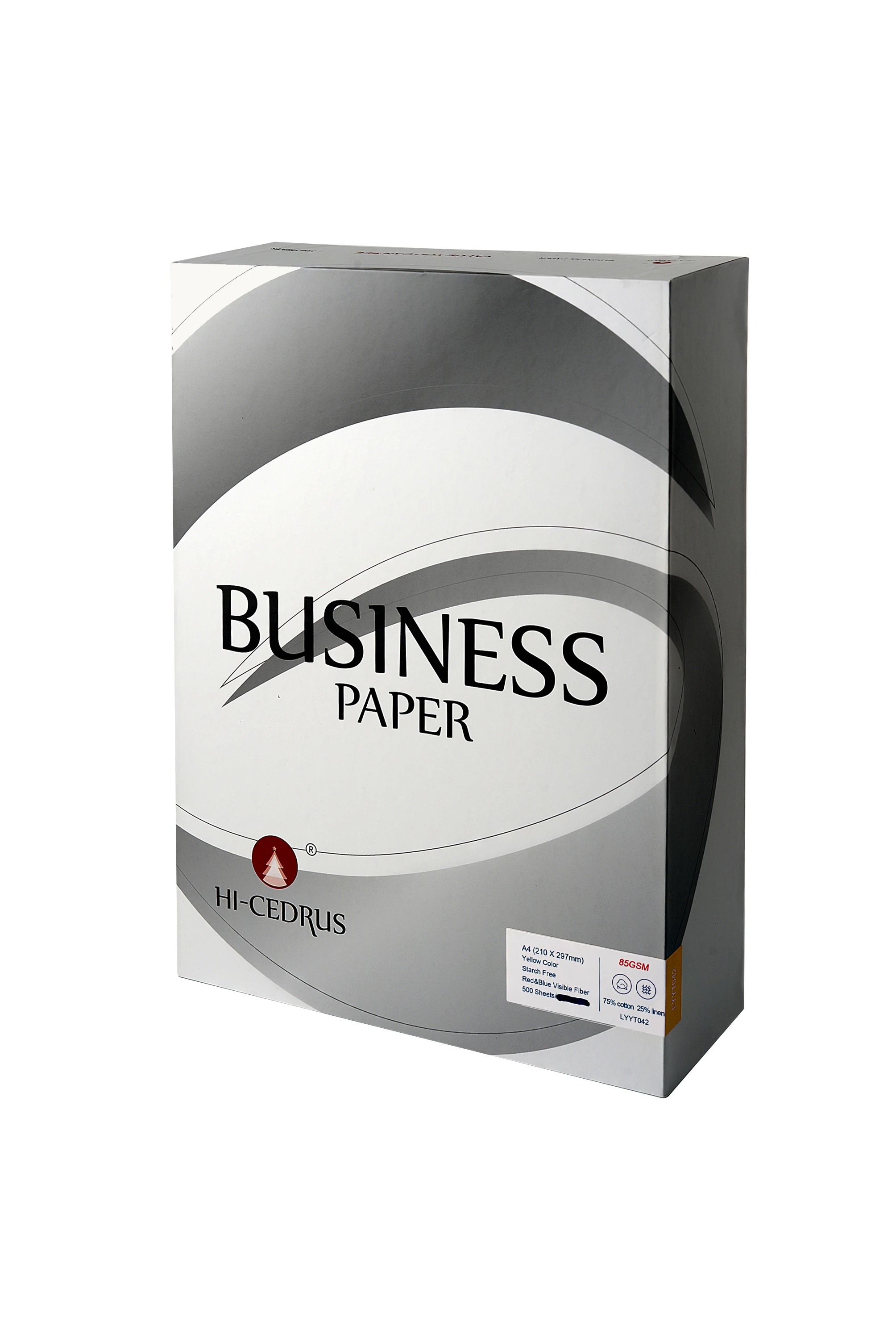 

85gsm 75% cotton 25% linen paper A4 210*297mm cream color with red and blue fiber starch-free waterproof 500 sheets GLYYT042