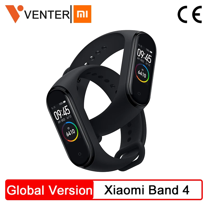 2019 глобальная версия Xiaomi mi Band 4 Smart band браслет сердечного ритма 135 мАч цветной