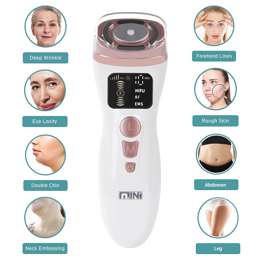 Ультразвуковой мини HIFU Beauty Machine RF Radiofrecuencia микропоток EMS декольте стройнее