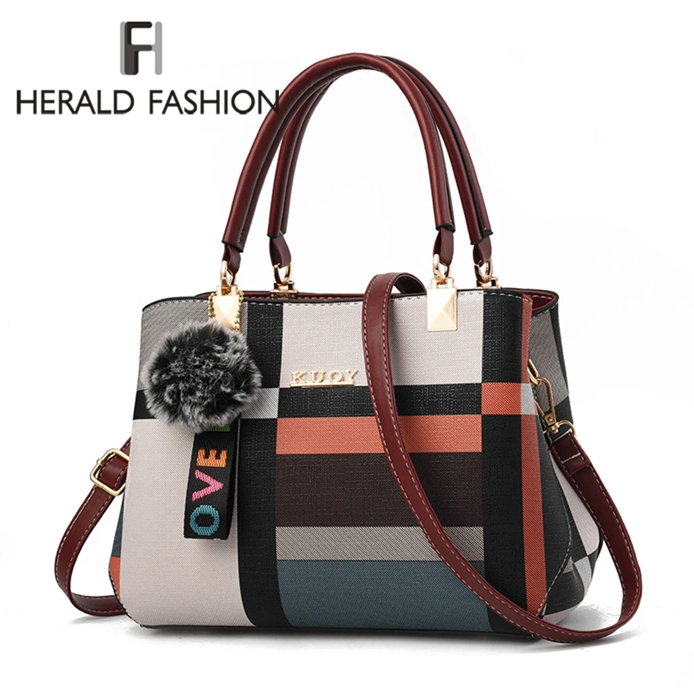 

Сумка женская клетчатая через плечо, дизайнерский саквояж-мессенджер с прострочкой, брендовый тоут, сумочка кросс-боди