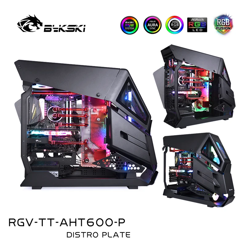 Bykski Distro Plate для Tt Premium AH T600 чехол доски водных путей Intel CPU Water Block & Single GPU Building RGV TT AHT600