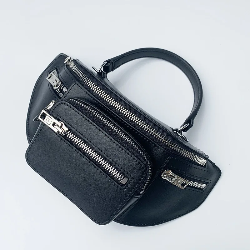 

Luxury Designer Brand Fashion Classic Pocket Quality Sheep Skin Chest Bag Women's One Shoulder Diagonal Hand A2