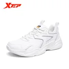 Мужские кроссовки для отдыха Xtep, новинка 2021, легкие Модные осенние спортивные туфли, Нескользящие кожаные сшитые туфли, 879319320038