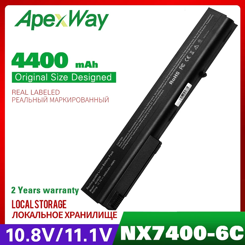 6 ячеечный Аккумулятор для ноутбука HP COMPAQ Business Notebook 8510p 8510w nw8200 nc8200 8710p 8700 9400 nx7300 6720t