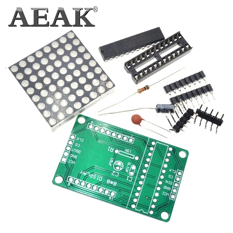 Набор для самостоятельной сборки AEAK MAX7219 модуль точечной матрицы дисплея MCU