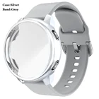 Ремешок + чехол для Samsung Galaxy Watch Active 2 44 мм 40 мм 4 40 мм 46 мм, силиконовый ремешок для умных часов, браслет, бампер из ТПУ
