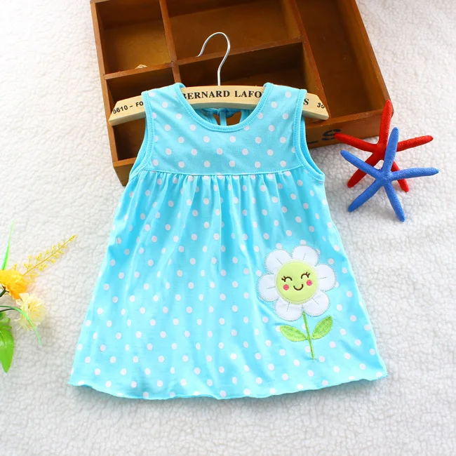 Baby Dress 2018 Summer New Girls Fashion Infantile Dresses Cotton Children's Clothes Flower Style Kids Clothing Princess | Мать и