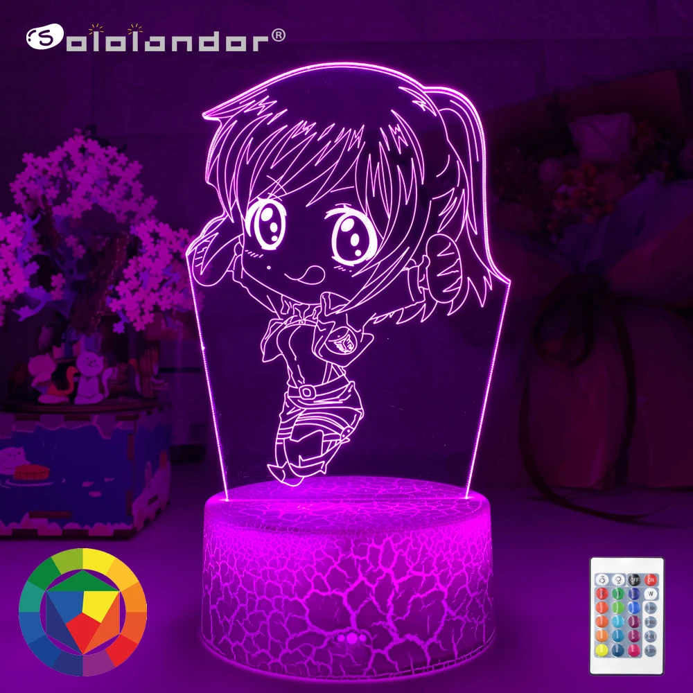 

Anime Attack on Titan 3d Lamp Sasha Braus Chibi Light for Bedroom Decor Kids Gift Attack on Titan LED Night Light Sasha Braus