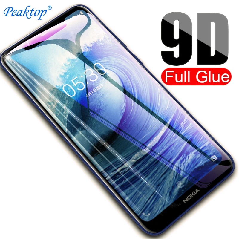 Защитное стекло 9D на клеевой основе для Nokia 2 3 5 6 7 8 защита экрана закаленное 1 Plus X5