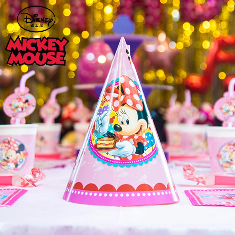 Тема Диснея Минни Мауса красивые одноразовые украшения для дня рождения детские