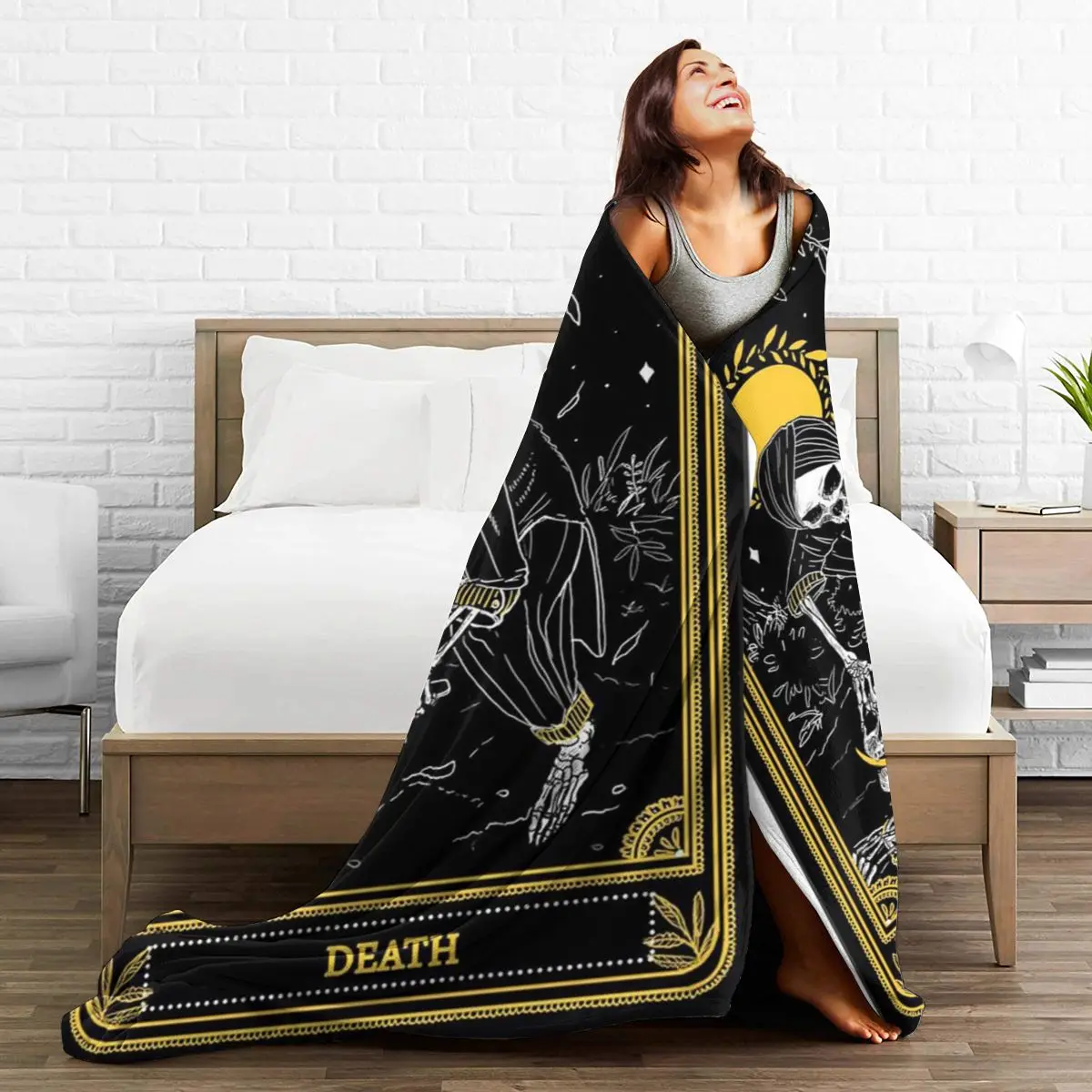 

3D Printed anime blanket flannel Family Blanket Throw Blanket on Bed Sofa Bedding plaid throw blanket The skeleton