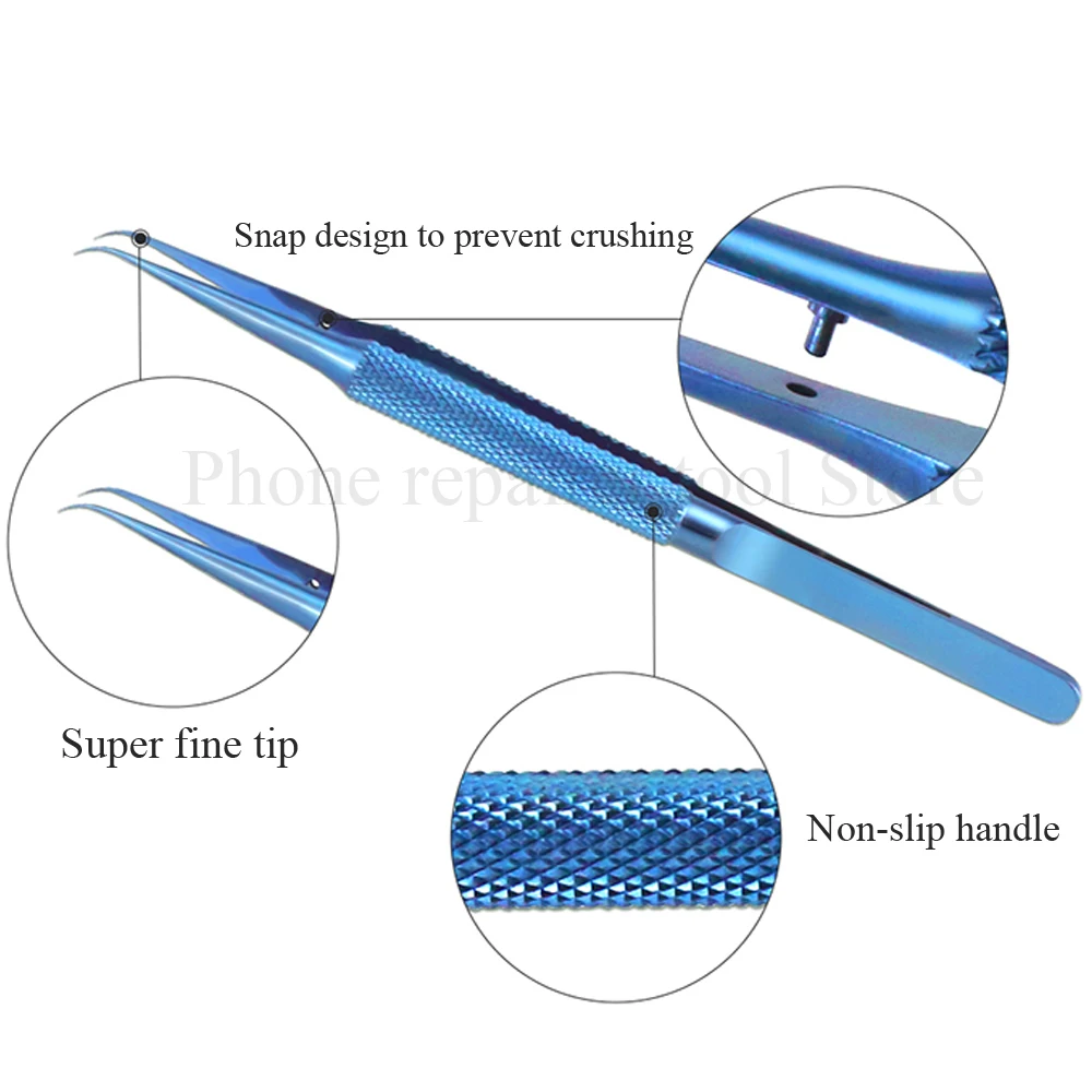 Titanium Alloy Precision Fingerprint Tweezers - Professional Maintenance Tool with 0.15mm Edge - Ideal for Apple Main Board Copper Wire Maintenance image 4