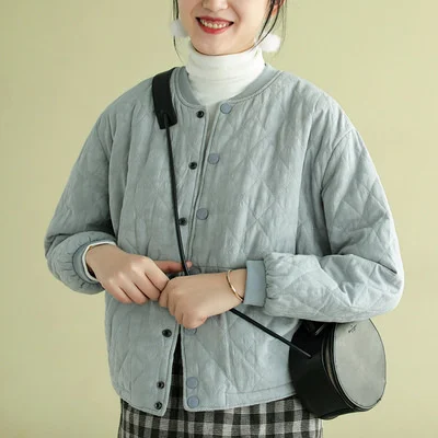 

Одежда хлопковая жаккардовая хлопковая одежда зимняя Новинка короткий Бейсбольный воротник литература и