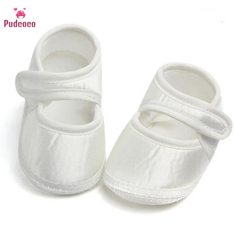 

Pudcoco Infant Newborn Baby Girls Shoes Casual First Walkers Anti-slip Sneaker Soft Sole Crib Casual White Shoes For 0-6month