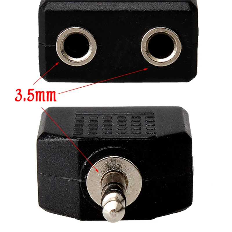 

3.5mm Audio Stereo Splitter Adapter Plug to 2 Female Jack for Earphone Headset PR Sale