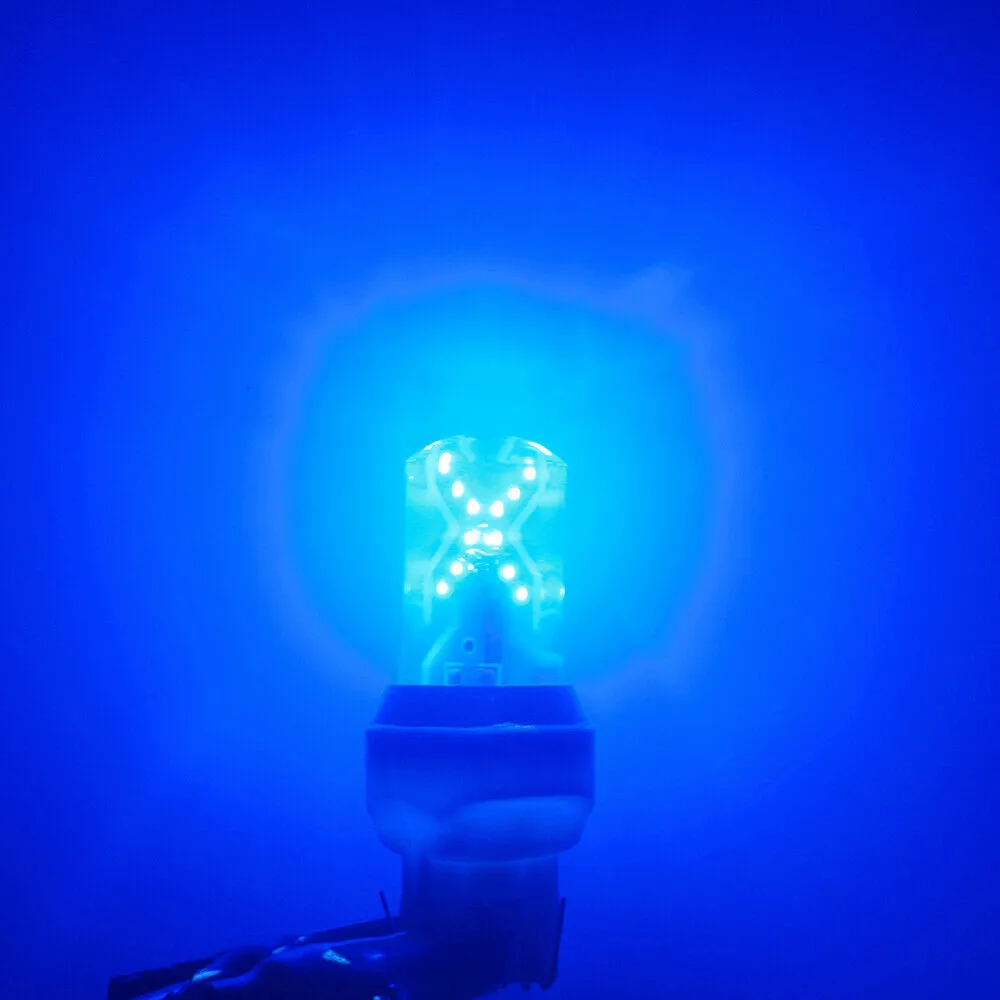 

LED 7443 Strobe LED Bulbs Light Strobe 2Pcs 48SMD 8000K Backup Blue COB
