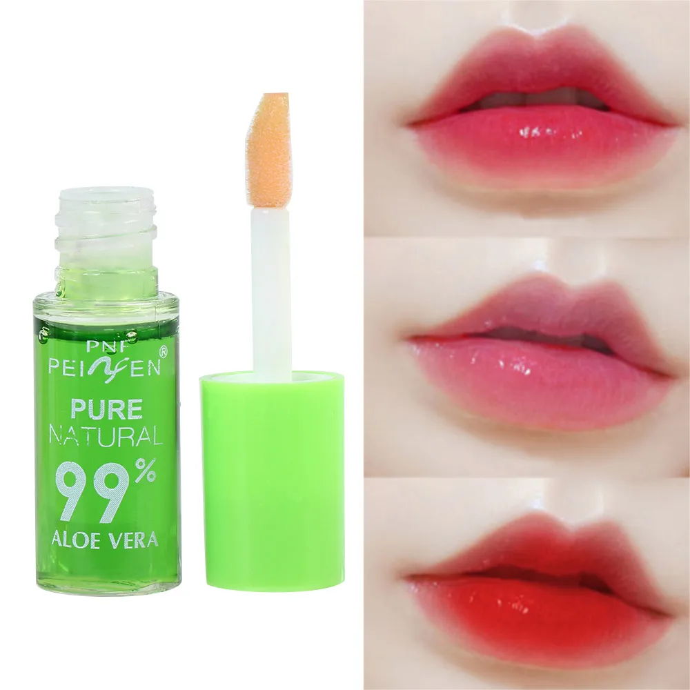 Алоэ блеск для губ увлажняющее средство макияжа питательная жидкая губная