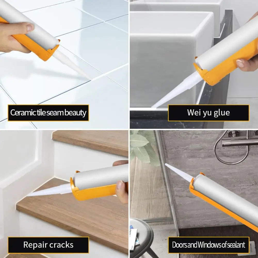 

COOFIX Stainless Steel Caulking Finisher Caulk Nozzle Applicator Silicone Sealant Finishing Tool