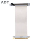 Переходной кабель PCIe 108 123 мм, экранированный Высокоскоростной Переходник PCI-E 3,0x16, белый переходник 90 для вертикального крепления графического процессора