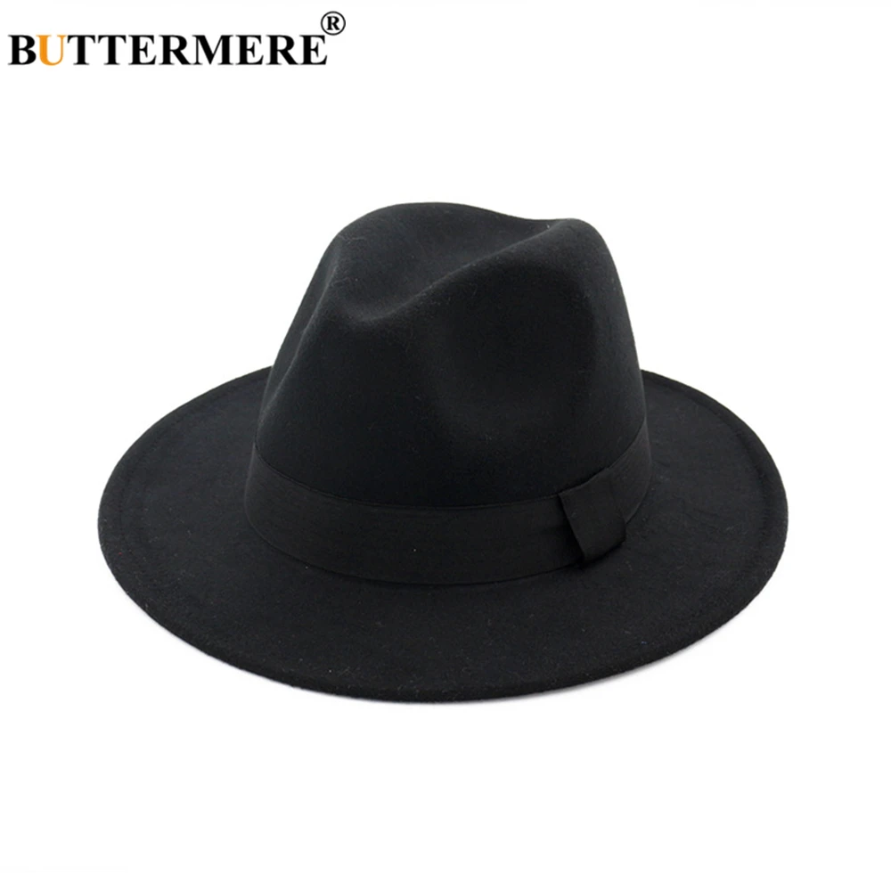 BUTTERMERE Шляпа Fedora шерстяная осень зима шапки для мужчин и женщин Британский Syle джаз
