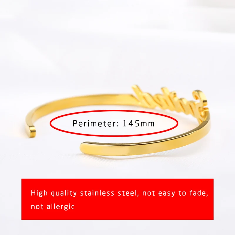 Браслет на заказ из нержавеющей стали для женщин Pulseras Mujer персонализированный именной браслет персонализированный Шарм Браслет