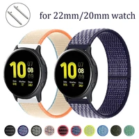 20mm 22mm nylon band for samsung active 2 40mm44mm strap galaxy watch 3 4145mm gear s3 46mm bracelet huawei watch gt2 strap