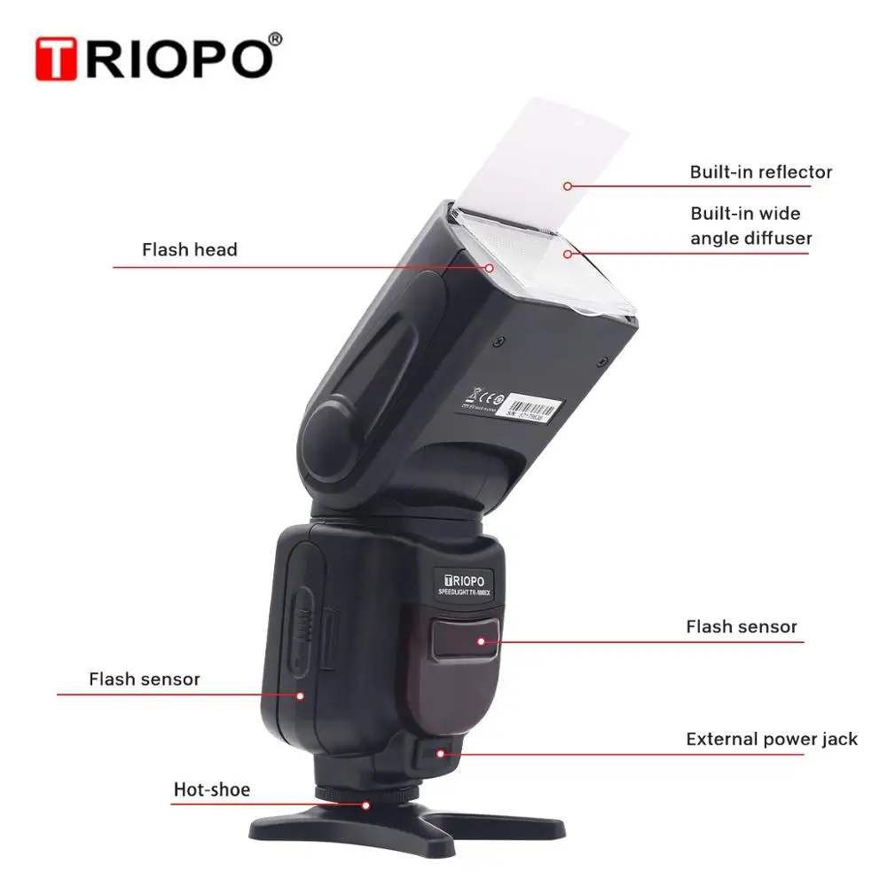 Triopo TR 586EX беспроводной режим ttl Speedlite Speedlight для Canon 5D Nikon D750 D800 D3200 D7100 DSLR камера как