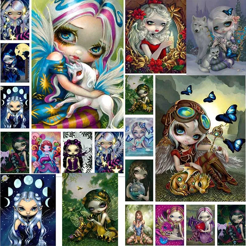 

2019 Top popular diy diamond painting 5d cartoon girl diamond painting cross stitch anime girl christmas decorations for home