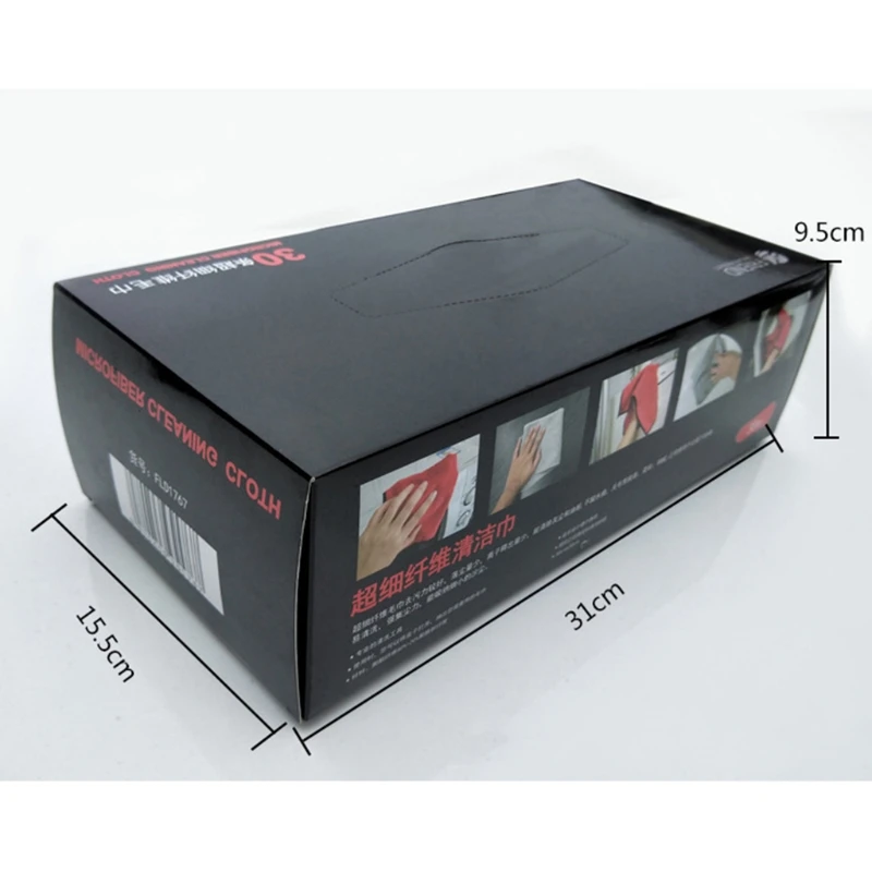 

30Pcs/Box 30X30cm Microfiber Towel Car Washing Cloth Car Care Cleaning Wax Polishing Plush Washing Drying Towel 2 Colors