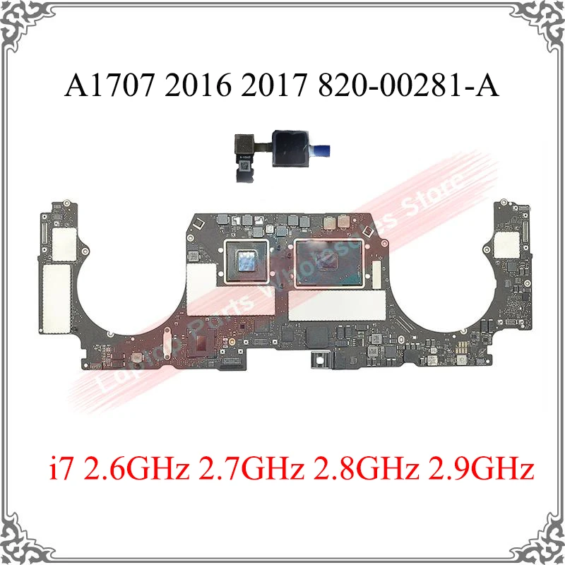 

Original 2016 2017 A1707 Motherboard i7 2.6GHz 2.7GHz 2.8GHz 2.9GHz 820-00281-A For Macbook Pro 16GB A1707 Logic Board Tested OK