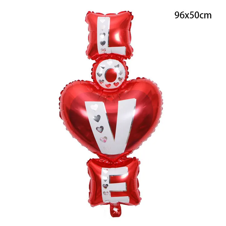 

Proposal Balloon Heart to Heart Shape Marriage Valentine's Day Wedding Room Decoration and Arrangement Aluminum Foil Balloons