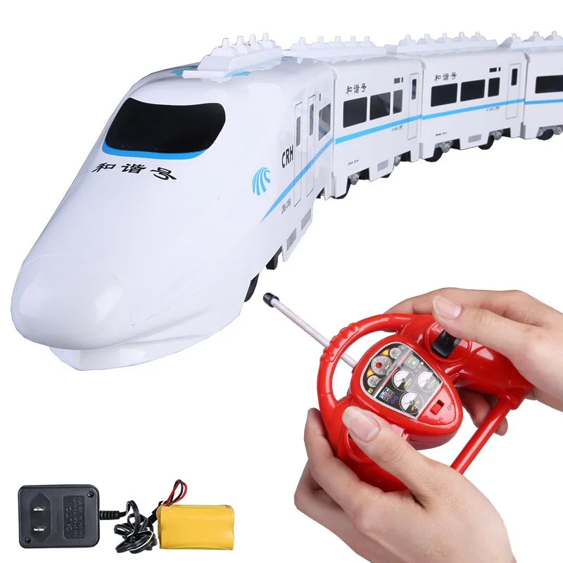 

Simulation Harmony Remote Control Train 82CM 30Mins Endurance Simulated Sound Rechargeable High-speed Rail EMU Children's RC Toy