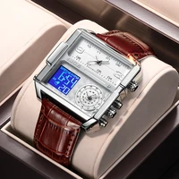lige 2021 top brand luxury mens watches square digital sports quartz wrist watch for men waterproof stopwatch relogio masculino