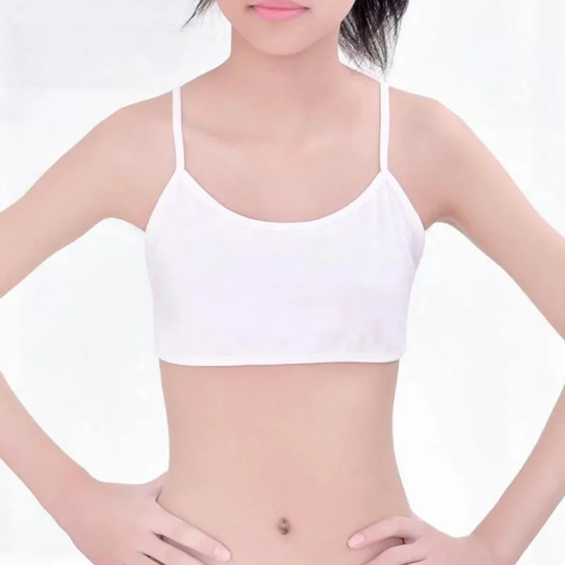 3 шт./лот детский хлопковый тренировочный бюстгальтер для девочек-подростков