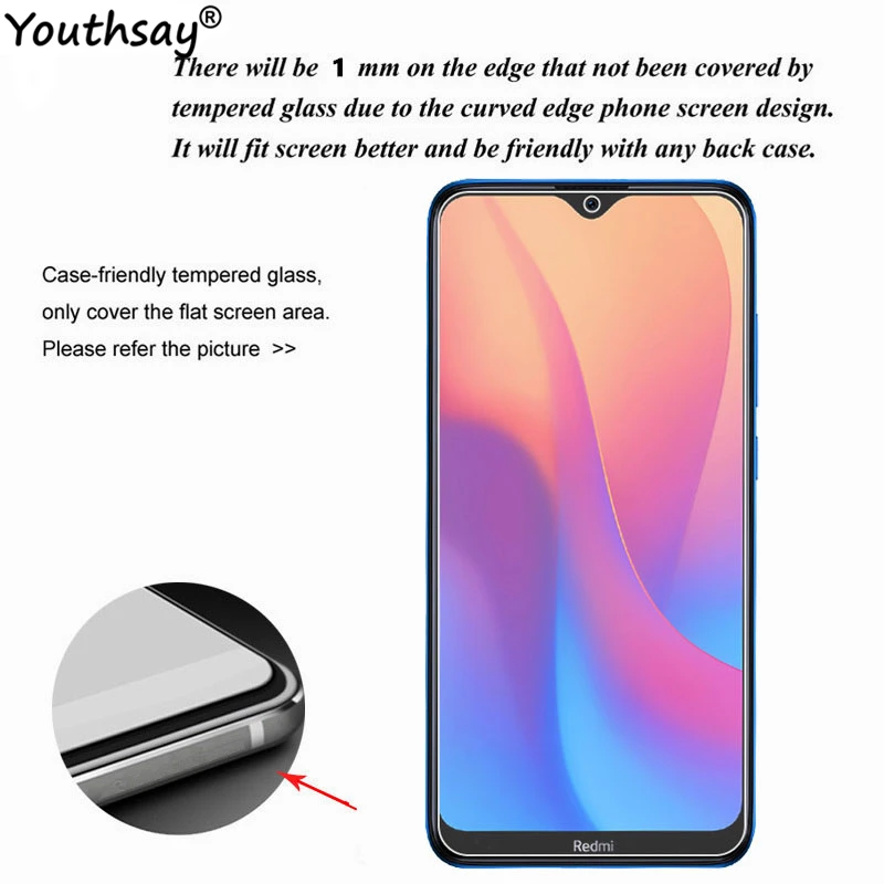 Protector de pantalla de tel&eacute;fono Xiaomi Redmi 8A, vidrio templado para Xiaomi Redmi 8A, vidrio para Xiaomi Redmi 8A, 6,2 ", Youthsay, 2 uds.-2