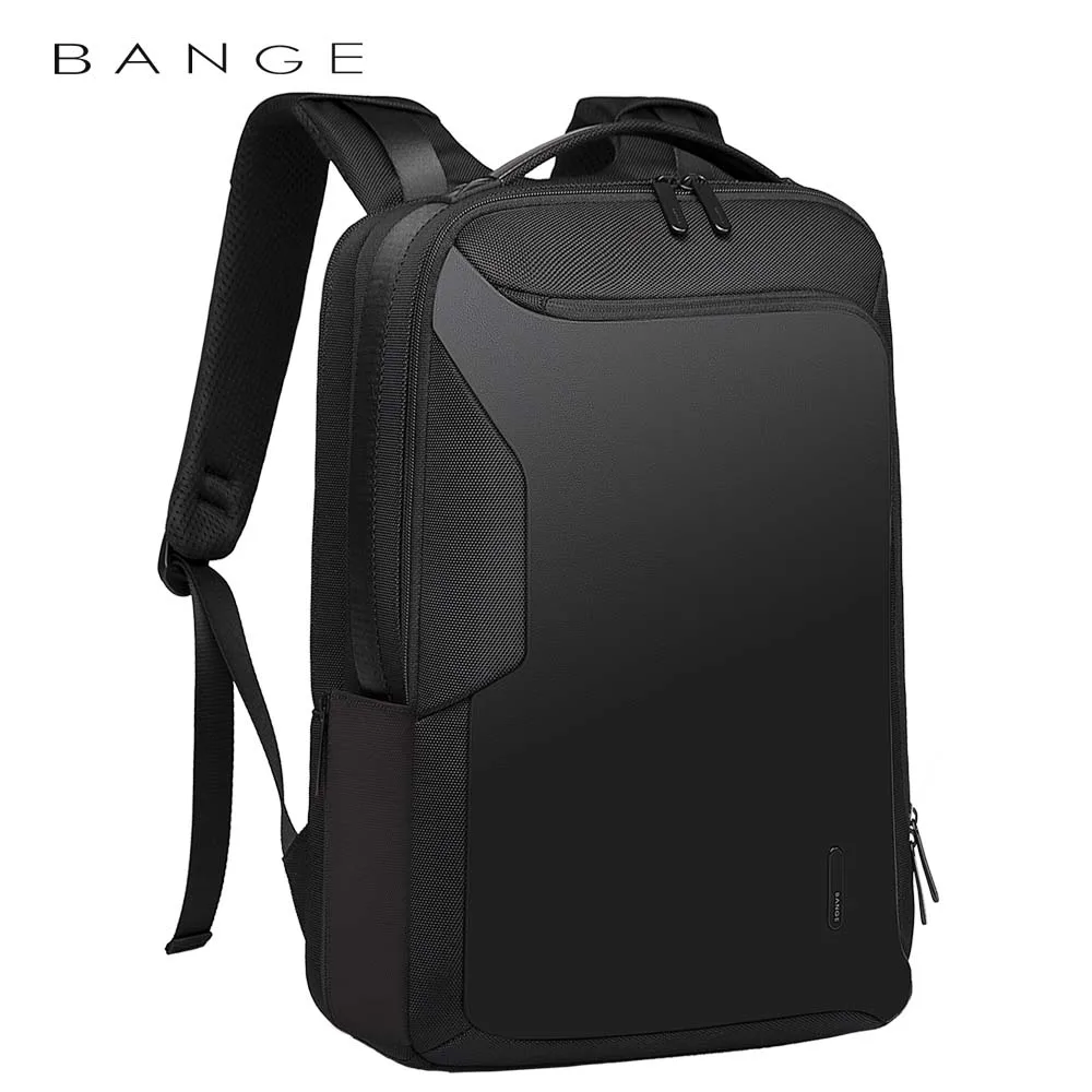 black Bange 15,6 дюймовый рюкзак для ноутбука для мужчин, водоотталкивающий функциональный рюкзак с usb зарядным портом, рюкзаки для путешествий, мужские - Цвет: black