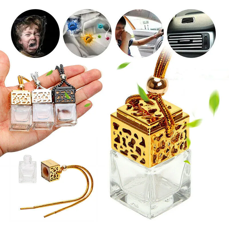 

5 Pcs Mini Hanging Empty Car Perfume Bottle Diffuser Air Freshner Gadget Ornament Automotive Goods Fragrance Bottle For Cars