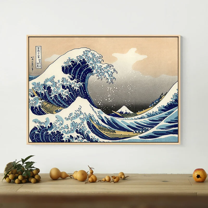 Пейзаж Картина на холсте Great Wave Off Kanagawa Katsushika Hokusai плакаты и принты настенные