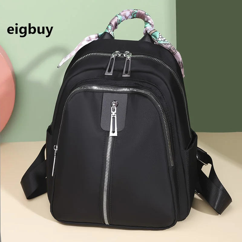 

Women Ribbon Backpack Large Female Shoulder Bag Large Capacity Simple Style Casual Travel Bag School Bags For Teenage Girls