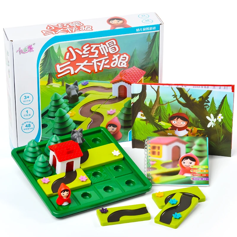 Smart IQ Challenge Board Games Little Red Riding Hood Puzzle Toys Skill-Building for family game |